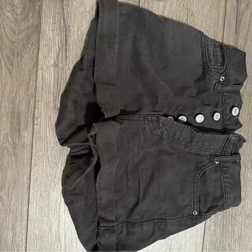 Pacsun High-Rise Black Denim Mom Shorts